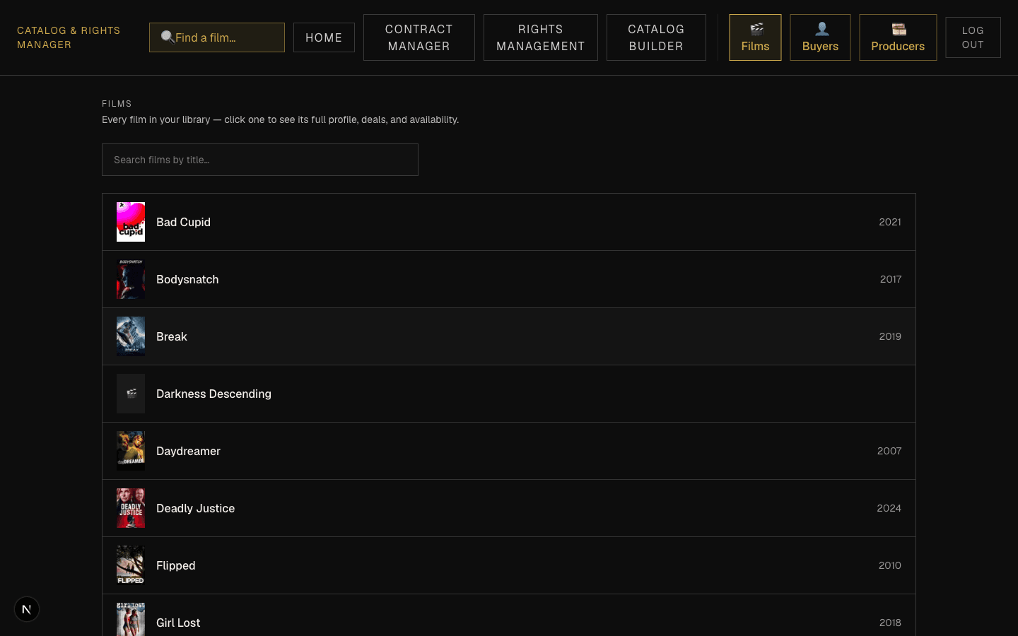 Film Catalog Builder screenshot